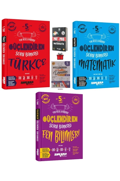 5. Sınıf Güçlendiren Matematik-Türkçe ve Fen Bilimleri Soru Bankası+Pat-Pro Matematik S.B.+Deneme Hd