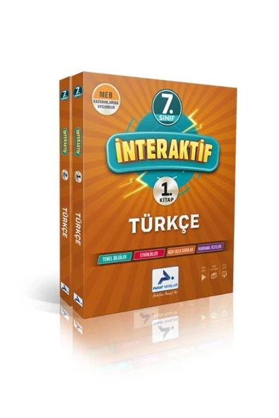Paraf 7.Sınıf İnteraktif Türkçe Etkinlikli Soru Bankası 2025