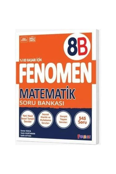 8.Sınıf Fenomen A Geometri Tabanlı Matematik + A Matematik +B Matematik + Challenger Matematik Denem - 4