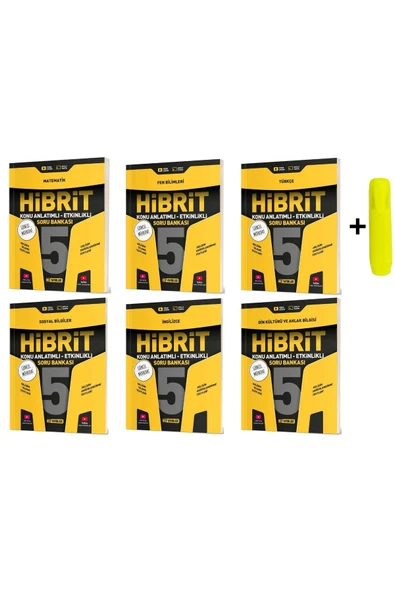 Hız Yayınları 5. Sınıf Tüm Dersler Konu Anlatımlı Etkinlikli Hibrit Soru Bankası Seti 6 Kitap