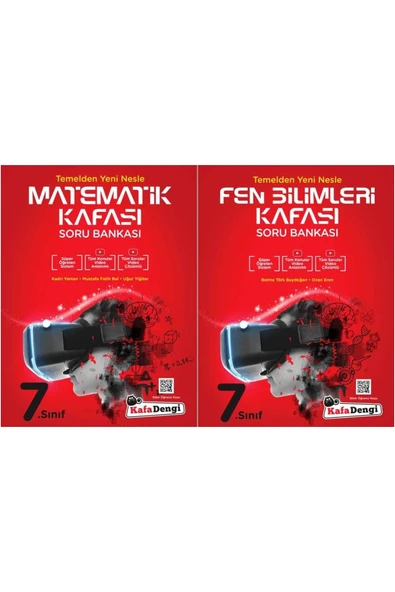 Kafa Dengi 7. Sınıf Matematik Fen Bilimleri Kafası Soru Seti 2023 (2 KİTAP)