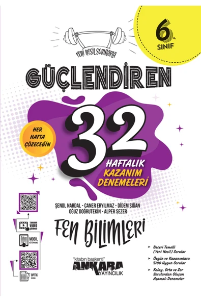 2024 - 2025 Yeni Müfredat 6.Sınıf 32 HAFTALIK FEN BİLİMLERİ  KAZANIM DENEMELERİ