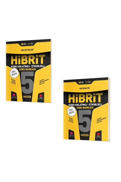 5. SINIF HİBRİT FEN BİLİMLERİ+MATEMATİK KONU ANLATIMLI ETKİNLİKLİ SORU BANKASI SETİ (2 KİTAP)