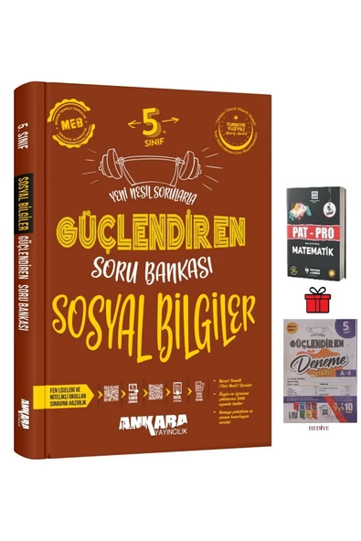 5. Sınıf Güçlendiren Sosyal Bilgiler Soru Bankası ve Pat-Pro Matematik S.B+Deneme...!