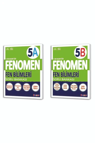 5. Sınıf FENOMEN Fen Bilimleri (A-B) Soru Bankası Seti