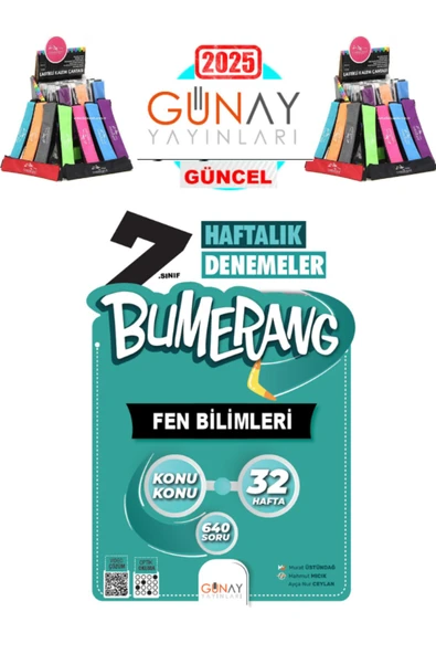 Bumerang 32 Haftalık Fen Bilimleri Denemeleri 7. Sınıf + Polo Kalemlik Hediyeli