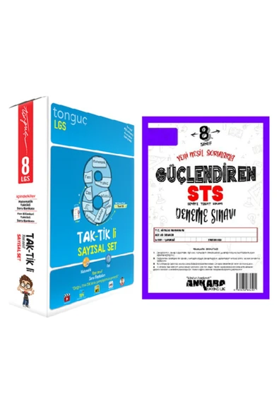 Tonguç Yayınları 8. Sınıf Taktikli Sayısal Set + Ankara Güçlendiren Deneme Hediyeli Set