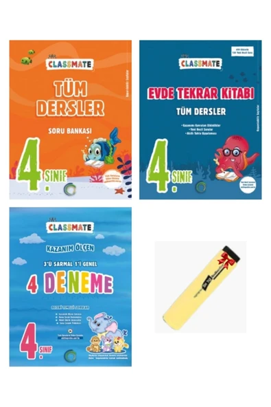 4. Sınıf Tüm Dersler Soru Bankası Evde Tekrar Kitabı ve Deneme Seti
