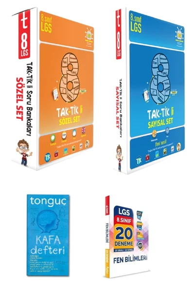 8. Sınıf Taktikli Sayısal Ve Sözel Set+kafa Defteri Ile Fen Bilimleri Deneme
