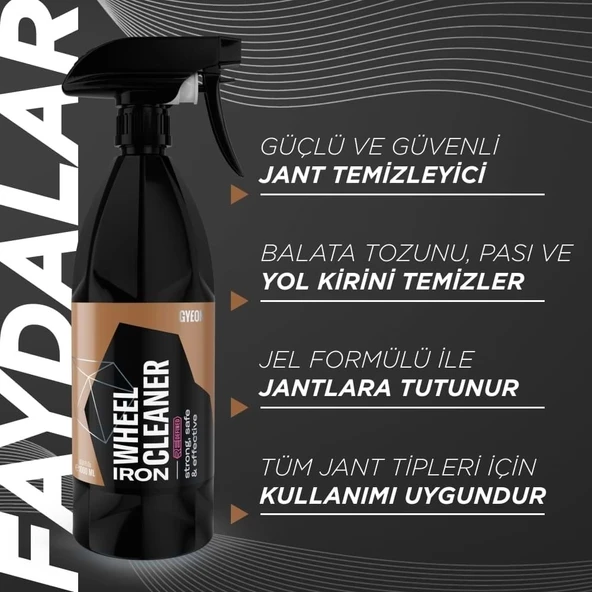 GYEON Q²M Iron Wheel Cleaner REDEFINED Jant Temizleyici Demir Tozu Balata Tozu Çözücü - 500 ml - 2