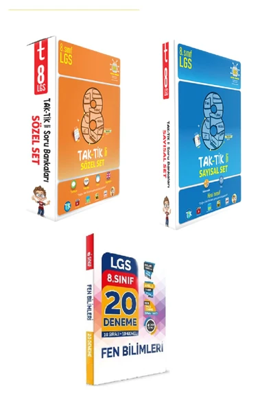 8. Sınıf Taktikli Sayısal ve Sözel Set Toplam 7 Kitap+1 Deneme