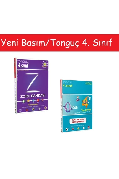 Tonguç 4. Sınıf Tüm Dersler Zoru Bankası & 0'dan 4'e Konu Anlatımlı Soru Bankası
