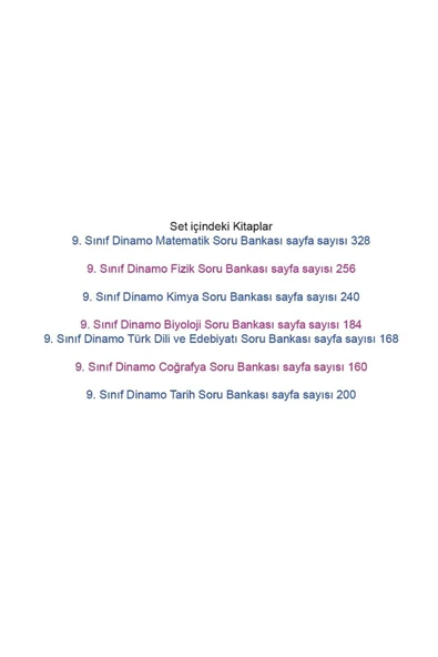 9. Sınıf Dinamo Sayısal Ve Sözel Set 2022 / 7 Kitap - 2