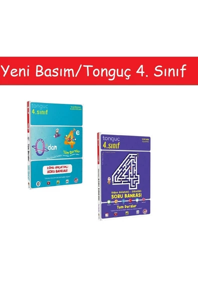Tonguç 0'dan 4'e Konu Anlatımlı Soru Bankası & 4. Sınıf Video Anlatımlı-etkinlikli Soru Bankası