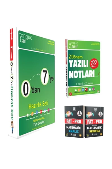 0'dan 7'ye Konu Anlatımlı Soru Bankası Seti Ve 7. Sınıf Yazılı Notları 2. Dönem 1 Ve 2. Yazılı Ve Sb