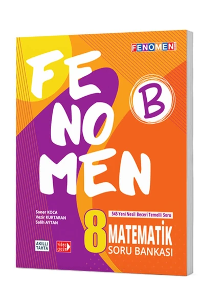 Fenomen 8 Sınıf Matematik B Soru Bankası ders ve yardimci kitaplar