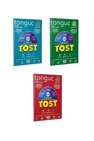 2021 Tonguç Lgs 8.sınıf Tost 3´lü Set 1-2-3. Adım - Eko Kitap