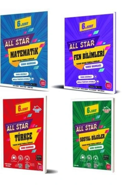 Newton 6. Sınıf Matematik+fen+türkçe+sosyal All Star Soru Bankası 4 Kitap