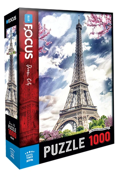1000 Parça - Eiffel Tower Eyfel Kulesi Blue Focus Games
