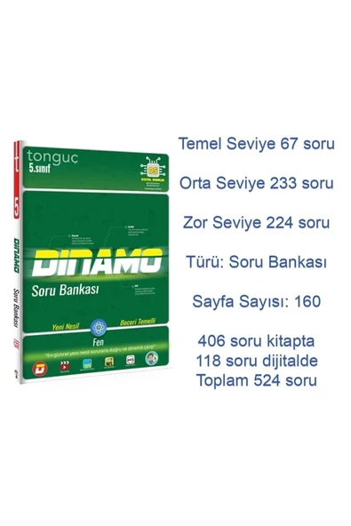 Tonguç 5. Sınıf Dinamo Tüm Dersler Soru Bankası Seti 2022 5 Kitap - 3