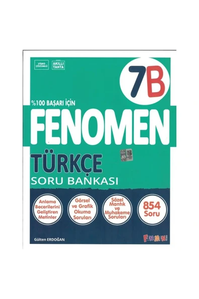 Fenomen Yayıncılık 7. Sınıf Türkçe B Fenomen Soru Bankası