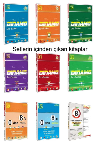 8. Sınıf Dinamo Tüm Dersler Soru Bankası + 0'dan 8'e Konu Anlatımlı Soru Bankası + Yaprak Test - 2