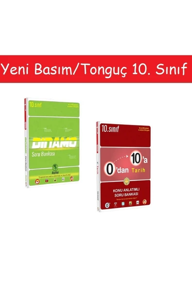 Tonguç 10. Sınıf Dinamo Biyoloji Soru Bankası & 0'dan 10'a Tarih Konu Anlatımlı Soru Bankası - 1