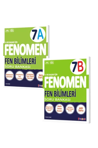 FENOMEN 7.SINIF FEN BİLİMLERİ A ve B SORU BANKASI