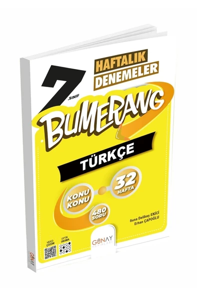 Günay Yayınları 7. Sınıf Bumerang Türkçe 32 Haftalık Deneme 2025