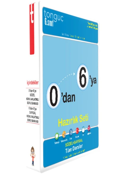 Tonguç 6. Sınıf 0'dan 6'ya Sayısal Sözel Konu Anlatımlı Soru Bankası Seti 2 Kitap