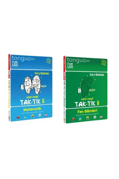 Tonguç 8. Sınıf Yeni Nesil Matematik Fen Taktikli Soru Bankası Seti 2 Kitap