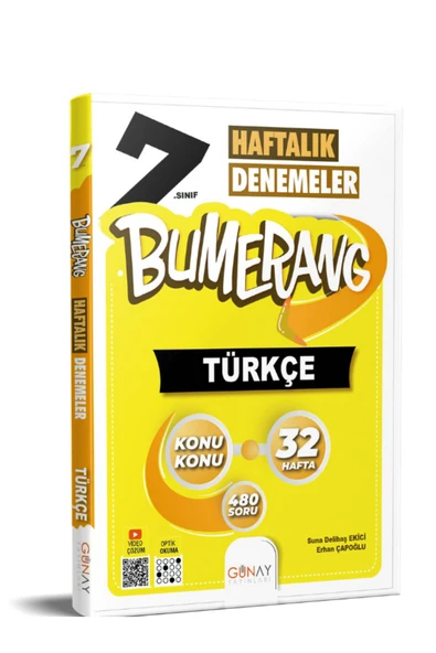 7. Sınıf Bumerang Türkçe 32 Haftalık Deneme