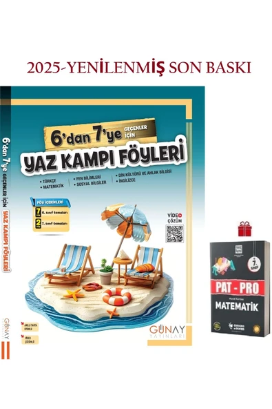 6'dan 7'ye Geçenler İçin Yaz Tatili Föyleri ve 7. Sınıf Pat-Pro Matematik Soru Bankası Hediye..!