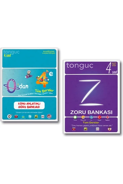 Tonguç 4.sınıf Tüm Dersler Konu Anlatım Soru Bankası 0 Dan 4 E 4 Zoru 2 Kitap Bir Arada