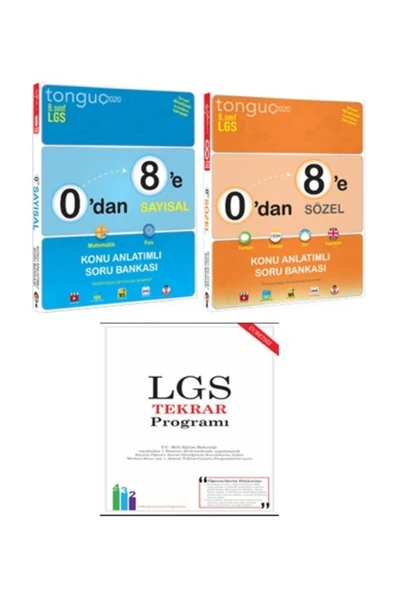 Tonguç 8. Sınıf Tüm Dersler Set Takrar Programı Hediyeli