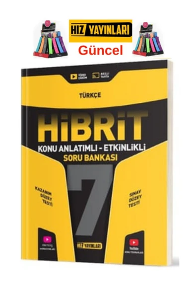Güncel 2025 7.Sınıf Hibrit Türkçe  Konu Anlatımlı Etkinlikli Soru Bankası+Kalemlik