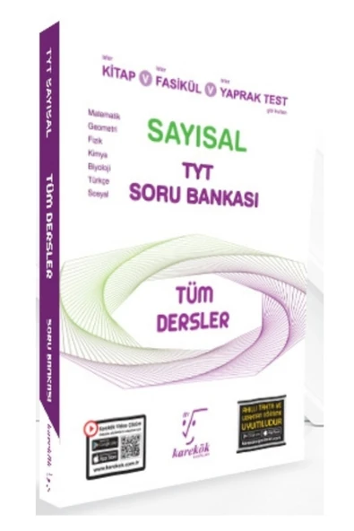 Karekök Yayıncılık TYT Tüm Dersler Sayısal Soru Bankası Yeni