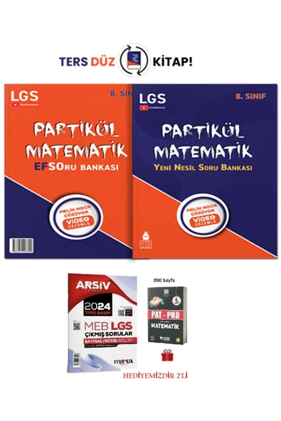8. Sınıf Yeni Nesil Efso Matematik Soru Bankası ve 2024 Çıkmış Lgs Soruları+Pat-Pro Matematik Soru B