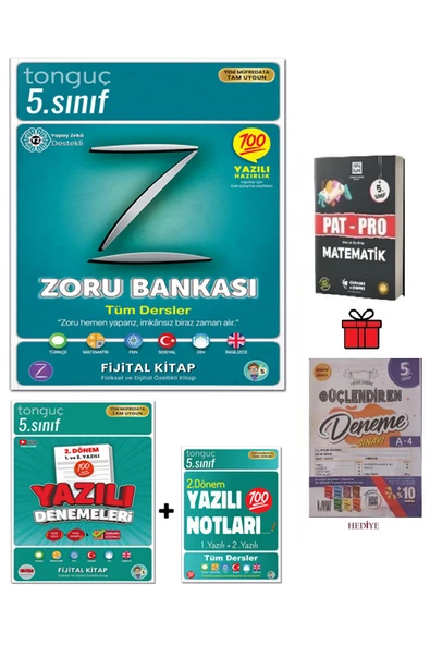 5. Sınıf Zoru Bankası Tüm Dersler ve 5.Sınıf Süper İkili 2. Dönem 1. ve 2. Yazılı Deneme İle Notları
