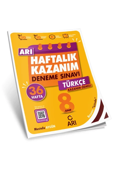 8. Sınıf Türkçe Haftalık Kazanım Deneme Soru Bankası Arı (Kitapsenin'e Özel Güncel Baskıdır) - 3