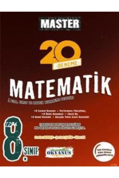 8.sınıf Master 20 Li Matematik Denemeleri