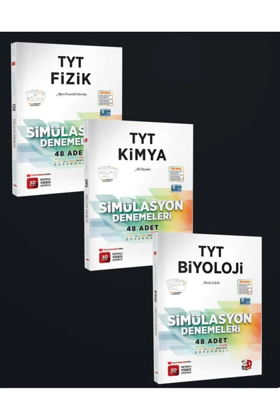 Tyt Fizik, Kimya, Biyoloji  Branş Deneme (3 Kitap)