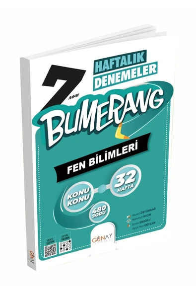 Günay Yayınları 7. Sınıf Bumerang Fen Bilimleri 32 Haftalık Deneme
