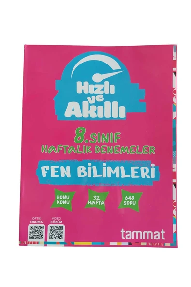 8.Sınıf Hızlı ve Akıllı Fen Bilimleri Haftalık Deneme