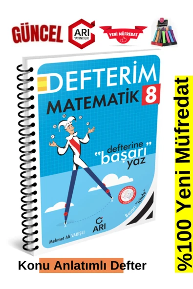 2025 Arı Yayınları 8.Sınıf Matematik Konu Anlatımlı Soru Bankası Defter+Kalemlik