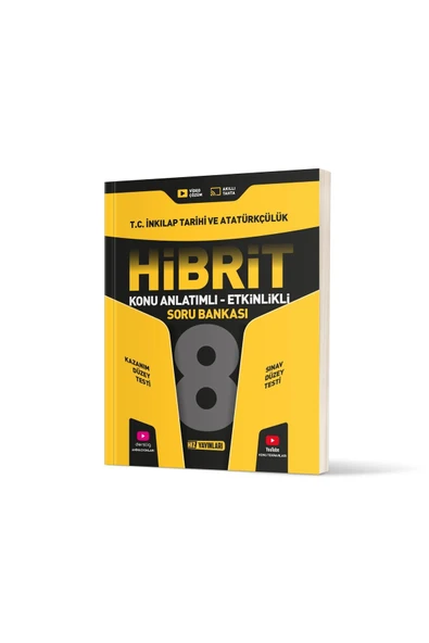 2024 - 2025 Müfredat 8.Sınıf İNKİLAP TARİHİ VE ATATÜRKÇÜLÜK HİBRİT KONU ANLATIMLI SORU BANKASI