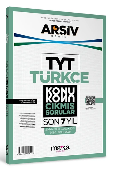 Son 7 Yıl Tyt Türkçe Konu Konu Çıkmış Sorular Tamamı Video Çözümlü Arşiv Serisi