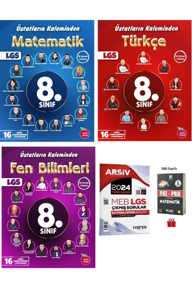 Newton 8. Sınıf Matematik-Türkçe ve Fen Bilimleri Üstatların Kaleminden Yıllık 16 Deneme+2024 Çıkmış