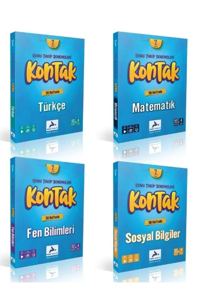 Paraf 7. Sınıf Kontak Konu Takip Deneme Seti Türkçe- Matematik-Fen-Sosyal-4 Kitap