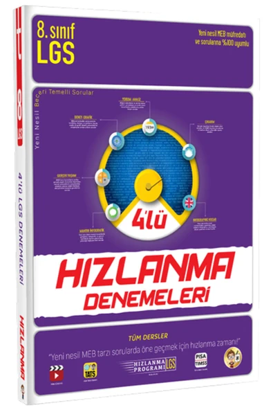 8. Sınıf LGS 4'lü Hızlanma Denemeleri / Kolektif / Tonguç Akademi / 9786258415414